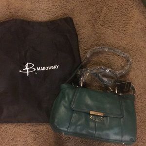 Green B Makowsky shoulder/cross body bag
